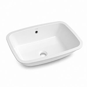 Soluzione Tezgah Altı Kare Gömme Lavabo 56 Cm Beyaz | 10sz77056