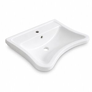 Engelli Lavabo 50x60 Cm – Duvara Asma Seramik Lavabo – Tekerlekli Sandalye Uyumlu – Parlak Beyaz | 70sd20060