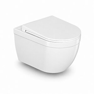 Dura Bagno Sirius Asma Klozet Rimless 54 Cm, Duroplast Kapak, Beyaz, Set 2 Parça | Dbo.36.01.03.05
