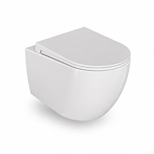 Dura Bagno Siena Asma Klozet Rimless 52,5 Cm Yavaş Kapanır Kapak Dahil Beyaz | dbo.36.01.03.03