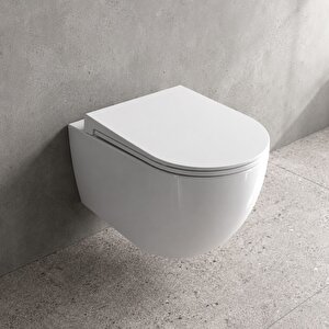 Dura Bagno Siena Asma Klozet Rimless 52,5 Cm Yavaş Kapanır Kapak Dahil Beyaz | dbo.36.01.03.03