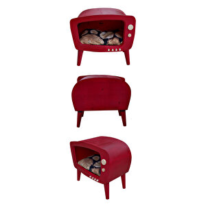 El Yapımı Vintage Ahşap Kedi Evi – Purple Red Tv Tasarımı