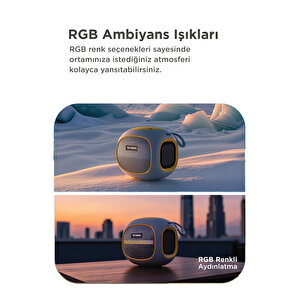 Bluetooth Hoparlör Taşınabilir Kablosuz Speaker Fm Radyo Usb Tf Kart 5w D90 Gri
