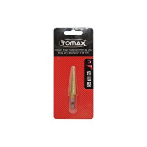 Tomax Kademelı Sac Delme Matkap Ucu 4-12 Mm - 1/4 Bıts Saplı