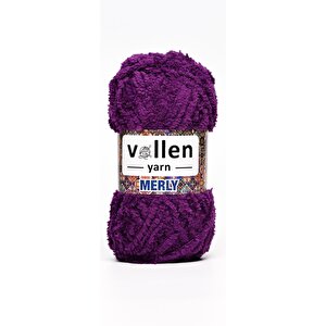 Merly Peluş El Örgü İpi 100gr,ana Kuzusu Kadife İp,yumuşak İp,bebek Battaniye İpi,tığ İşi Mor