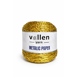 Premium Metalik Kagıt Ip,parlak Çanta Ipi,250 Gr- 320 M , Simli Metalik Ip,metalik Abiye Ip Altın Sarısı