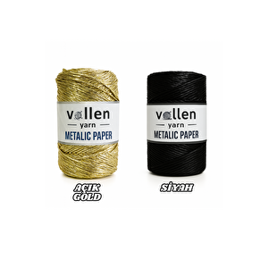 Premium Metalik Kagıt Ip,parlak Çanta Ipi,250 Gr- 320 M , Simli Metalik Ip,metalik Abiye Ip Altın Sarısı