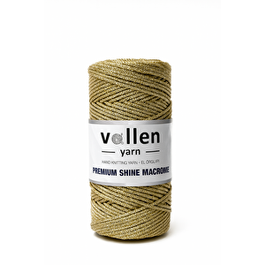 Simli Makrome İpi 100g 150m Premium Shine,polyester Çanta İpi,supla Ve Bileklik İpi Altın Metalik