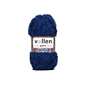 Merly Peluş El Örgü İpi 100gr,ana Kuzusu Kadife İp,yumuşak İp,bebek Battaniye İpi,tığ İşi Lacivert