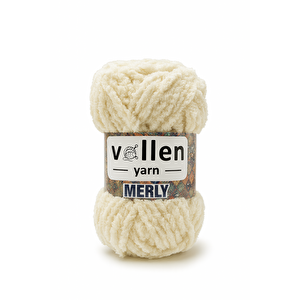 Merly Peluş El Örgü İpi 100gr,ana Kuzusu Kadife İp,yumuşak İp,bebek Battaniye İpi,tığ İşi Krem