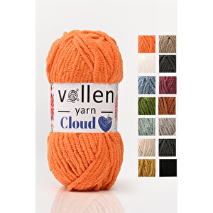 Vollenyarn Cloud,kadife Battaniye İpi,el Örgü İpi,tığ İşi Hırka İpi,amıgurumi Oyuncak İpi Turuncu