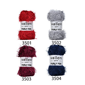 Furly Fox El Örgü İpi Hırka Kazak İpliği,tuylu İp,pelus İp,sakalli İp,battaniye İpi,paspas İpi Lila