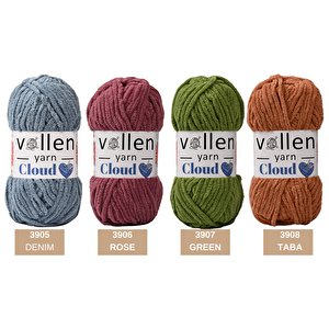 Vollenyarn Cloud,kadife Battaniye İpi,el Örgü İpi,tığ İşi Hırka İpi,amıgurumi Oyuncak İpi Gül Kurusu