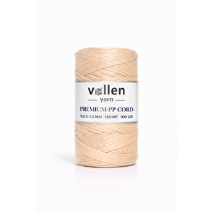 1.5mm-150mt Polyester Makrome Ipi, Supla Ipi, Çanta Ipi, Bileklik Ipi Latte