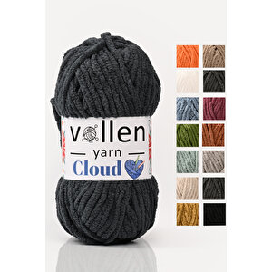 Vollenyarn Cloud,kadife Battaniye İpi,el Örgü İpi,tığ İşi Hırka İpi,amıgurumi Oyuncak İpi Antrasit
