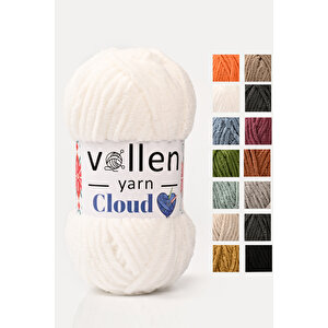 Vollenyarn Cloud,kadife Battaniye İpi,el Örgü İpi,tığ İşi Hırka İpi,amıgurumi Oyuncak İpi Beyaz