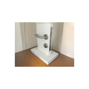 Hastane Baston  Tipi Paslanmaz Saten Rozetli Yale Kapı Kolu Sol Basar Tek Taraf Barelli Sol