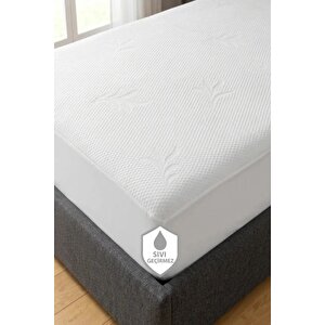 Bambu Desen Sıvı Geçirmez Alez – Ultra Sessiz Fitted Yatak Koruyucu, Nefes Alabilen Premium 90x190 cm