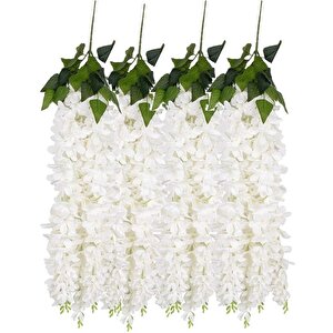 Yapay Çiçek Sarkan Lüx Akasya 70cm Beyaz