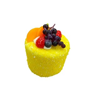 Yapay Limon Pasta Yumuşak Dokulu Yuvarlak Şeklinde Mini Pasta