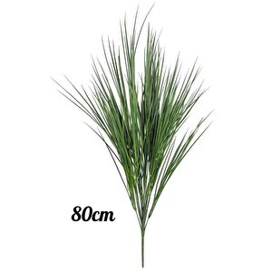 Yapay Çiçek Yeşil Grass Saz 80cm Bitki Yapay Çiçek Dekor Çiçeği Uzun Ot