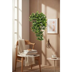 Yapay Çiçek Dev Sarkan Defne Buketi Yeşi̇l Dekoratif Sarkan Çiçek Güneşe Dayanıklı Uv Katkılı 60*35