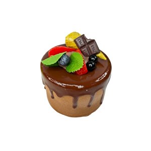 Yapay Çikolatalı Pasta Yumuşak Dokulu Yuvarlak Şeklinde Mini Pasta