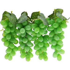4lü Set Yapay Meyve Yeşil Üzüm Süs Dekoratif Meyve 15cm