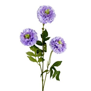 Yapay Çiçek Kasımpatı Li̇la Uzun Dal 3 Çiçekli 77cm