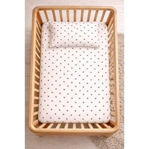 %100 Pamuk Lastikli Bebek Çarşafı + Yastık Kılıfı | Park Yatak 60x120 70x110 70x120 Uyumlu