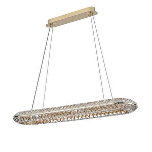 Kyler Sıralı Gold 120 Watt Kristalli 3 Renkli Led Sarkıt Avize