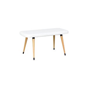 Eames Ahşap Ayak Deri Mutfak Masası Bankı