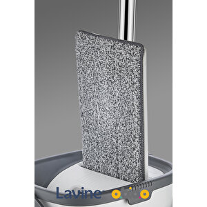 (2 Adet) Lavine Flat Mop Temizlik Seti Yedek Bez Mikrofiber Başlık Premium Kalite