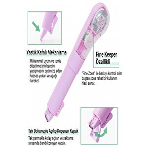 Şerit Daksil Beyaz 5mmx5 Metre 4 Adet P-4468 Fixpoint Şerit Düzeltici Şerit Silici Yazı Silici Büro Ofis Okul