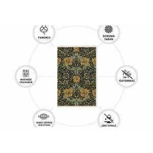 Si̇metri̇ Çi̇çek Dokuma Taban Hali, 527 Yng, 80x150 Cm