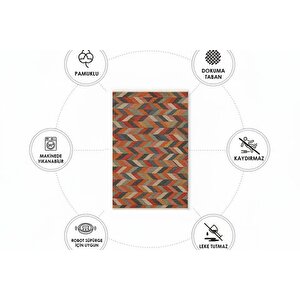 Renkli̇ Zi̇gzak Dokuma Taban Hali, 524 Yng, 80x200 Cm
