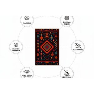 Gece Ateşi̇ Vi̇ntage Dokuma Taban Hali, 407 Yng, 120x180 Cm