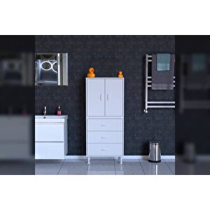 İlki̇m Alt Modül Çekmece Üst Modül Kapak Banyo Dolabi 60 Cm