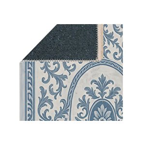 Mavi̇ Çi̇ni̇ Vi̇ntage Dokuma Taban Hali, 377 Yng, 100x150 Cm