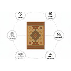 Çi̇zgi̇li̇ Eski̇tme Dokuma Taban Hali, 471 Yng, 100x150 Cm