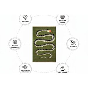 Green Snake Dokuma Taban Hali, 392 Yng, 80x150 Cm