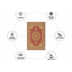 Klasi̇k Moti̇fli̇ Dokuma Taban Hali, 411 Yng, 100x200 Cm
