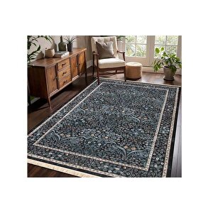 Vi̇ntage Çi̇çek Desenli̇ Hali, Etni̇k Ki̇li̇m Dokuma Taban Hali, 325 Yng, 120x180 Cm