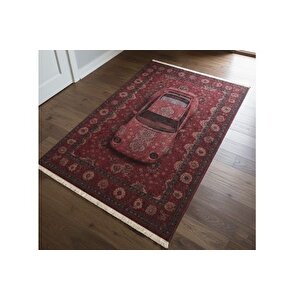 Vi̇ntage Car Dokuma Taban Hali, 494 Yng, 100x150 Cm