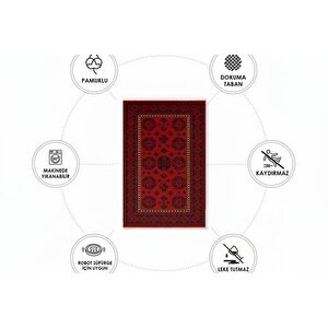 Kizil Vi̇ntage Dokuma Taban Hali, 412 Yng, 100x200 Cm