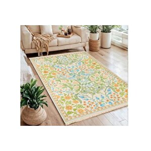 Floral Harmoni̇ Baskili Dokuma Taban Hali, 303 Yng, 80x150 Cm