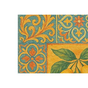 Si̇ci̇li̇a Akdeni̇z Temali Baskili Dokuma Taban Hali, 275 Yng, 100x150  Cm