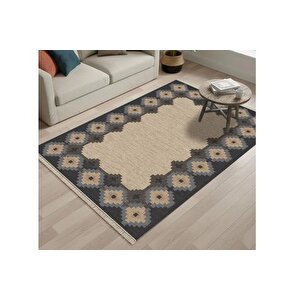 Atlas Geometri̇k Vi̇ntage Dokuma Taban Hali, 420 Yng, 100x150 Cm