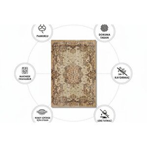Moti̇fli̇ Vi̇ntage Dokuma Taban Hali, 383 Yng, 80x200 Cm