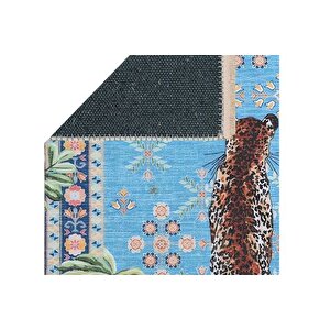 Leopar Baskili Dokuma Taban Hali, 239 Yng, 80x200  Cm